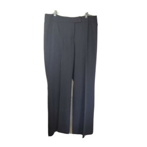 New Tahari Black Pin Stripe Dress Pants Wide Leg Size 14 Career slacks